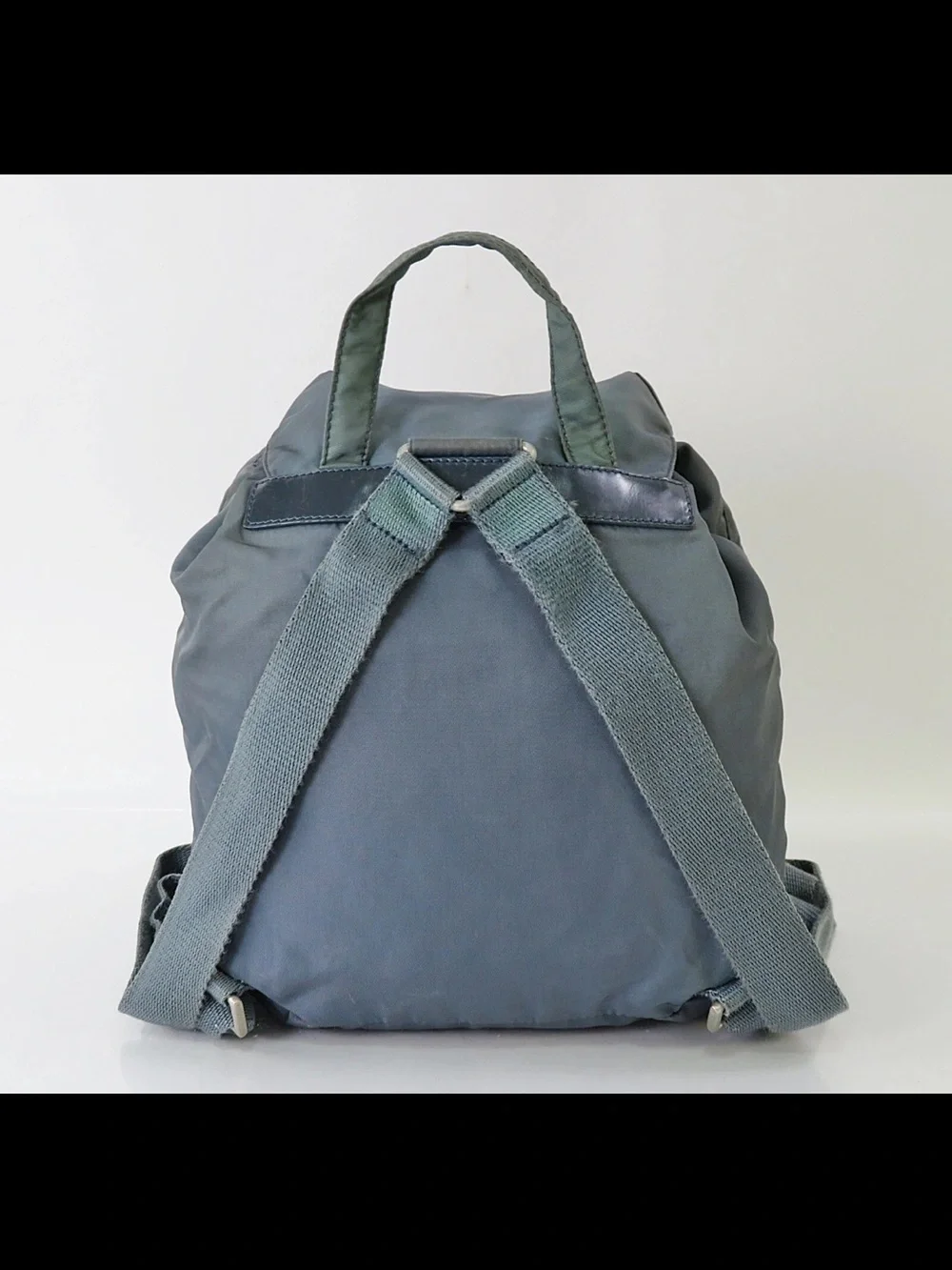 Prada Nylon Backpack in Slate Gray